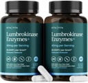 Potent Lumbrokinase Supplement (120 portioner) 40 mg / servering (Max aktivitet - 800.000 enheter) - Lumbrokinase Enzymes kapslar för energistöd, matsmältning, kognition och tarmhälsa - Liknande Nattokinase