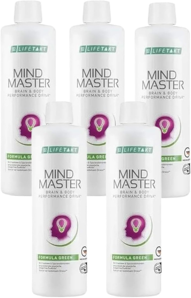 LR Health&Beauty Lifetakt Mind Master Formula Green Joka päivä Natural Treatment Naiset Miehet Set 5-500 ml./16.9 fl.oz.