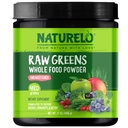 NATURALLO Raw Greens Superfood Powder - makeuttamaton - Boost Energy, Detox, Enhance Health - Organic Spirulina - Vehnäruoho - Koko elintarvikkeiden ravitsemus hedelmiä ja vihanneksia - 480 grammaa