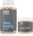 Puhdas miehille Pysy valmis kuitu täydentää (120 Count) + Bum Balm Raw Lotion miesten