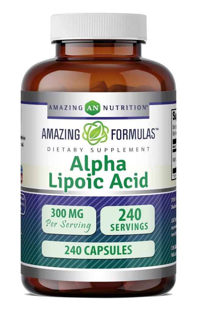 Fantastiska formler Alpha Lipoic Acid 300 mg kapslar Supplement | Icke-GMO | Gluten Free | Made in USA (240 greve)
