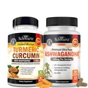 Extra Styrka Ashwagandha kapslar (2 månad Supply) Plus gurkmeja Curcumin med Black Pepper Extract 1500mg Complex (Trial Size)