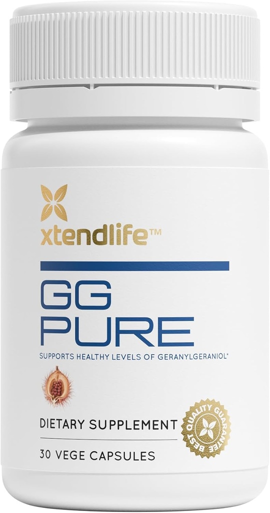 Xtendlife GG Pure Statin käyttäjille, CoQ10 tuki, luu-, lihas- ja sydänterveys - 150mg Geranylgeraniol Annatto Seeds - 30 päivän tarjonta