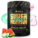 AAKKOSELLINEN LION Superhumanin pumppu Pre harjoitusjauhe, kofeiiniton ja Stim Free Preworkout lisäravinteet, typpioksidi Booster, lihasten kasvua, energia & Focus (42 tarjoilut, lihasmelon maku)