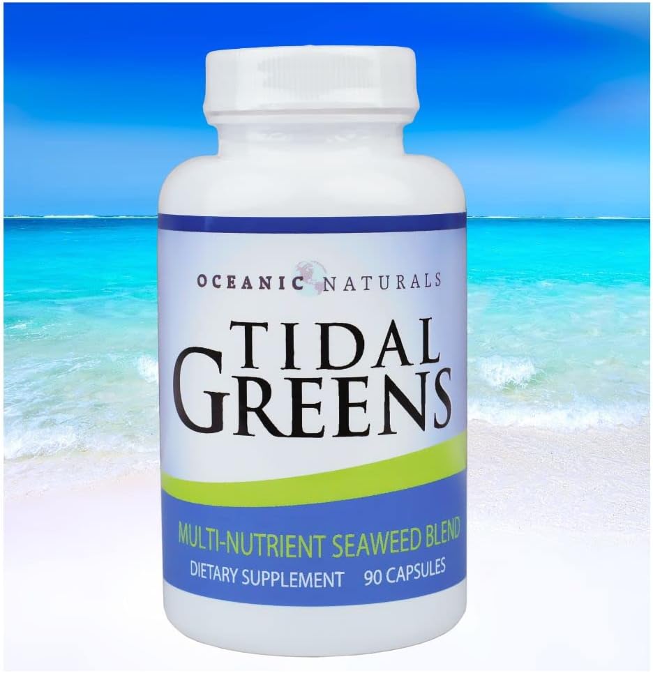 Tidal Greens Seaweed Supplement Natural Source of Jodi - Immune Support Energy Well Being - 90 Kasvissyöjä Kapselit