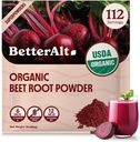 Parempi Alt Organic Beet Root Powder, USDA Certified - Typpioksidi täydentää, Beet Juice Powder Superfood for Healthy Heart, Beetroot Supplement, Beetroot Powder - 112 Tarjoukset, 1 lb