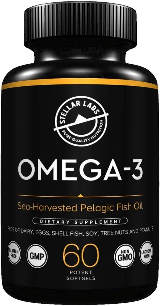 Stellar Labs Omega-3 Fiskoljetillskott - 60 CT LowFODMAP Certifierad