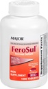 Majuri FeroSul - Ferrous Sulfate 325 mg tabletit - rautalisä naisille ja miehille - erityisesti päällystetty Easy-to-Swallow tabletteja - punainen - 1000 Tabletit