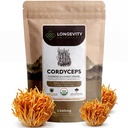 Longevity Kasvitieteet Organic Cordyceps Mushroom Extract jauhe 100g 
