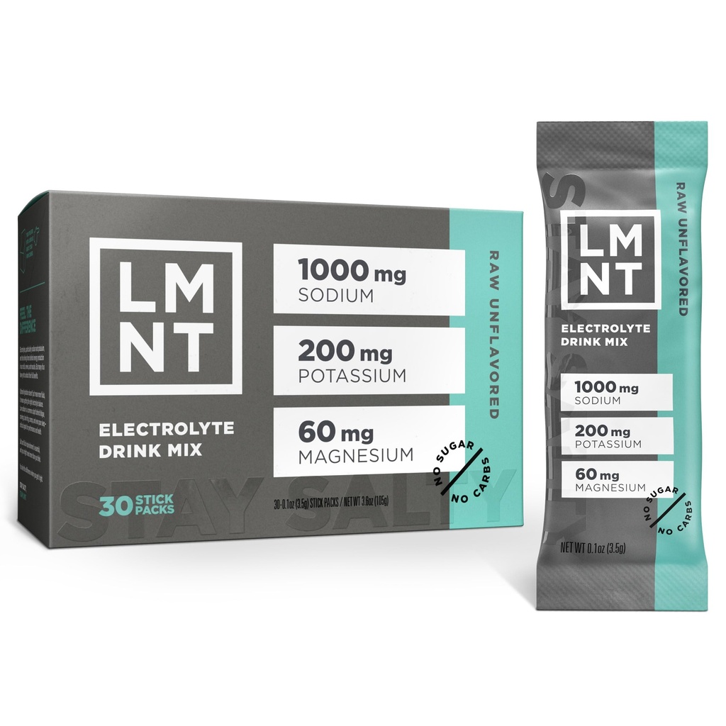 LMNT Zero Sugar Elektrolyytit - Raaka makuamaton suola .