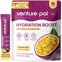 Venture Pal Sugar Free Electrolyte Powder Packets - Liquid Daily IV Drink Mix för snabb Hydration & Party Recovery | 5 Vitaminer & 7 Electrolytes | Keto Friendly | Non-GMO | Certified Vegan | 16 Sticks