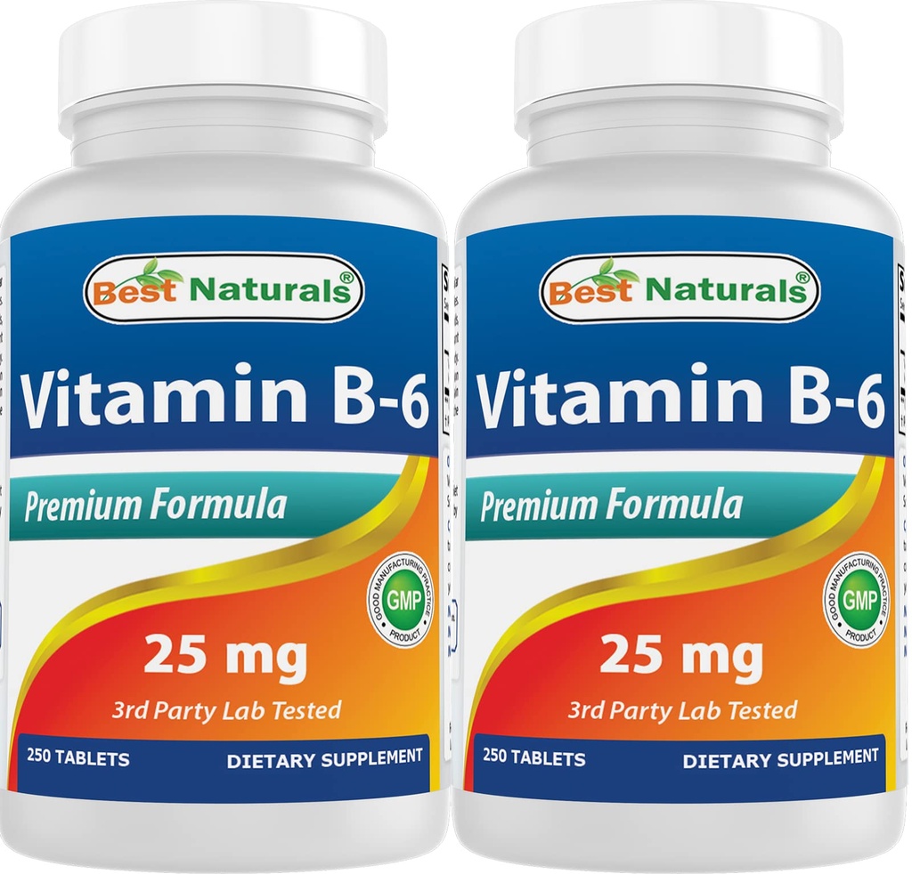 Bästa naturvitamin B6 25mg 250 tabletter (250 greve av 2)