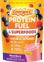 Emergen-C Protein Powder Fuel & Superfoods (16 tarjoilua, sekoitettua Berry Flavor) Kasvi-Based & kasvissyöjä Shake Mix Luomu Superfoods, C-vitamiini & muut antioksidantit
