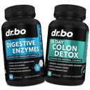 Ruoansulatuskanavan Entsyymit & Colon Cleanser Detox - Digestion täydentää & 15 päivää Suoliston puhdistus pillereitä naisille ja miehille - Nopea luonnollinen laksatiivi ummetus Relief & Bowel liike täydentää Gut