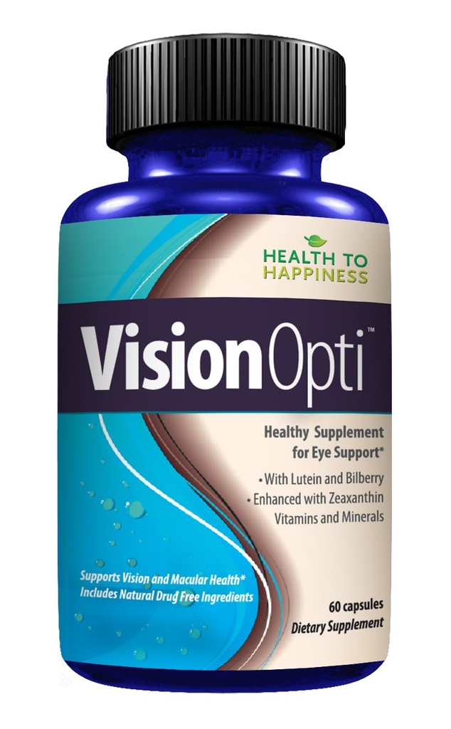 Vision Opti - Eye Health Supplement med Lutein, Zeaxanthin, Selenium, Zink och vitamin A & C | 60 kapslar