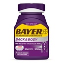 Bayer Extra Strength 500 mg Aspirin Plus kofeiini tehokkaaseen kivunlievitykseen, 200 päällystettyä kapselit