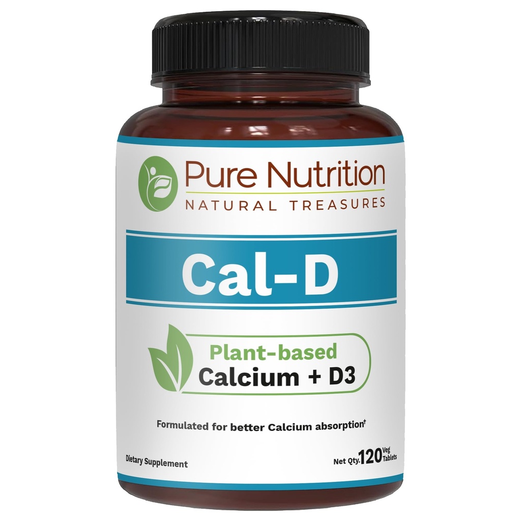 Pure Nutrition Cal D - kasviperäistä kalsiumia, jossa VIT D3 K2 & Magnesiumia ...
