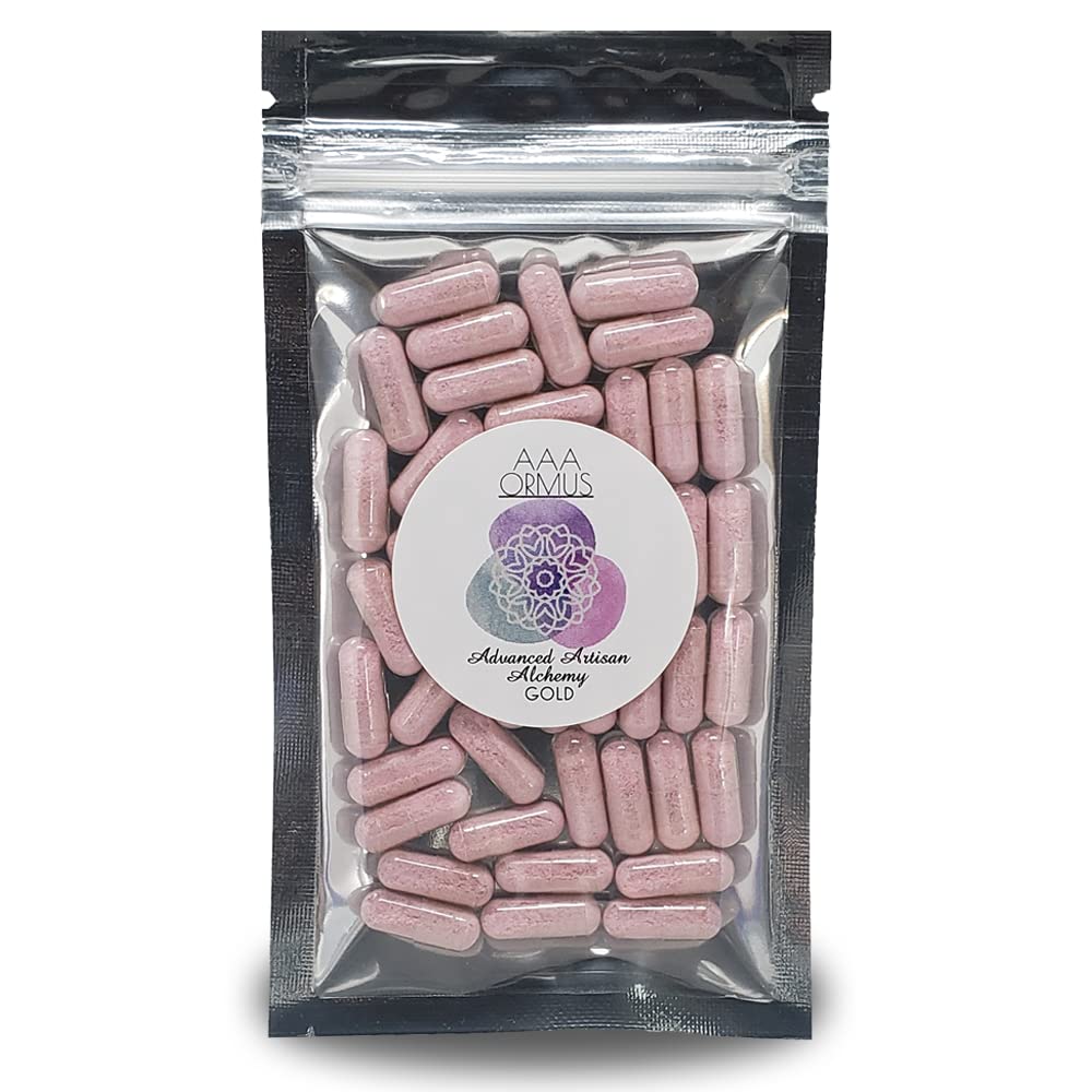 ORMUS kulta - Kolloidinen kulta kapselit Vegan - Monoatominen kulta Ormus - Viisasten kivi - 45 Count Bag