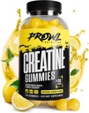 Kreatiini Monohydraatti Gummies - Creatiini Gummies for Miehet & Naiset - Lihaksen kasvu, vahvuus, & Recovery - Vegan, ei-GMO, & Gluteenittomat - Luonnollinen sitruuna maku - (30 tarjoilua, 120 kreivi)