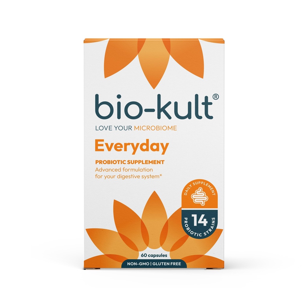 Bio-Kult Gut Health Probiootti Supplement, 14 kanta, Probiootit naisille ja miehille, Immunosupport, Ruoansulatuselimistö, Kestoaika, ei-GMO ja gluteeniton, kapselit, 60