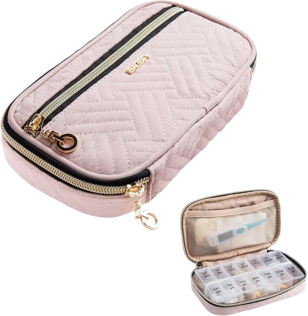 BAGSFY pilleri Organizer tapauksessa 2 Kertaa päivässä - viikoittain lääketieteen Järjestäjä Matka pilleri laatikko irrotettava 7 päivän lääkepakkaus säiliö kalaöljy, vitamiini, täydentää