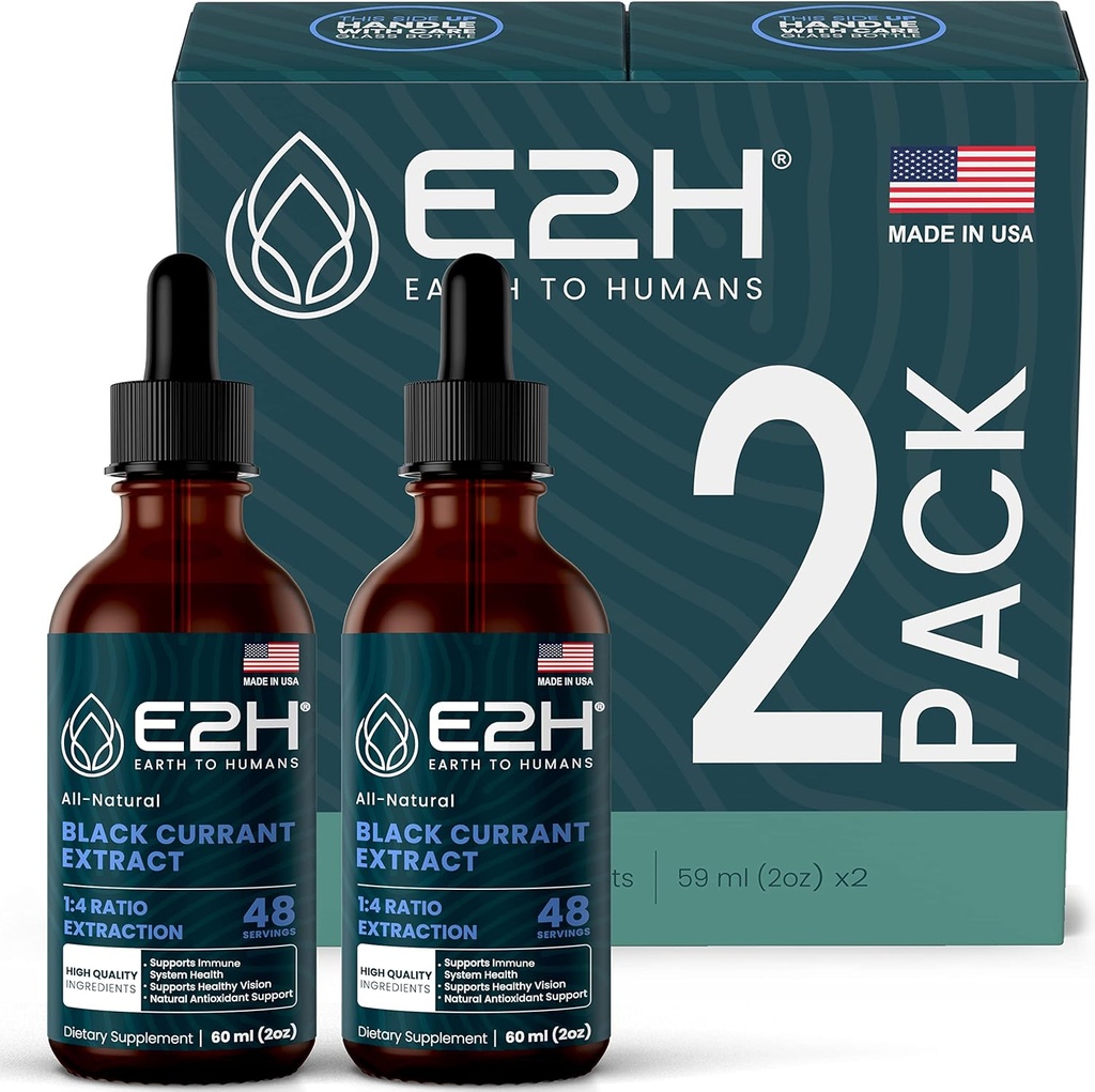 E2H Natural Black Herant Extract, Cold Pressed Black Herant Seed - Immuunijärjestelmä terveys - Nopea Absorbing Liquid (2 pullot)