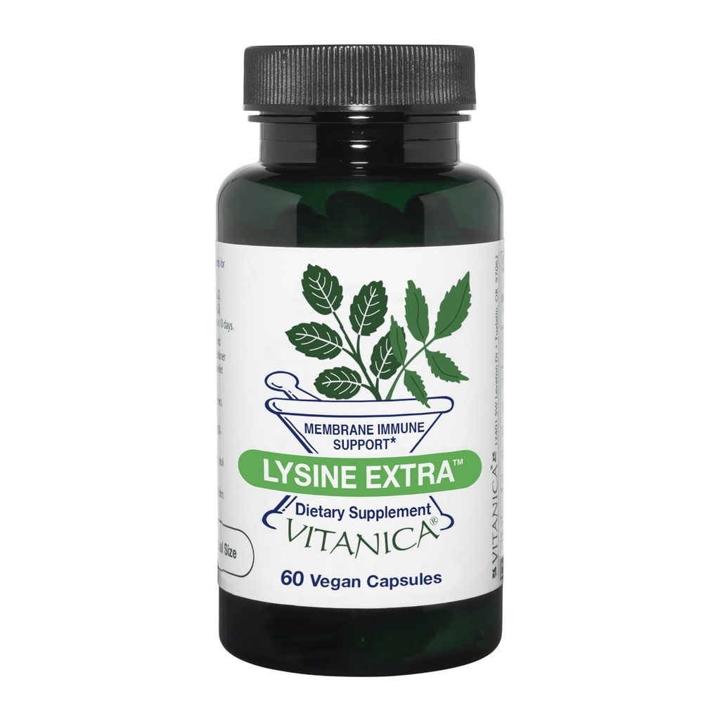 Vitanica Lysine Extra, immuunijärjestelmän tuki, Vegan, 60 kapselia
