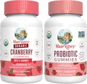 MaryRuth Organics Cranberry & Probiotic Gummies (Strawberry) | USDA Organic, Clean Label Project Verified® | Vitaminer för Urinary Tract & Gut Health | Vegan, Non-GMO, No Gelatin