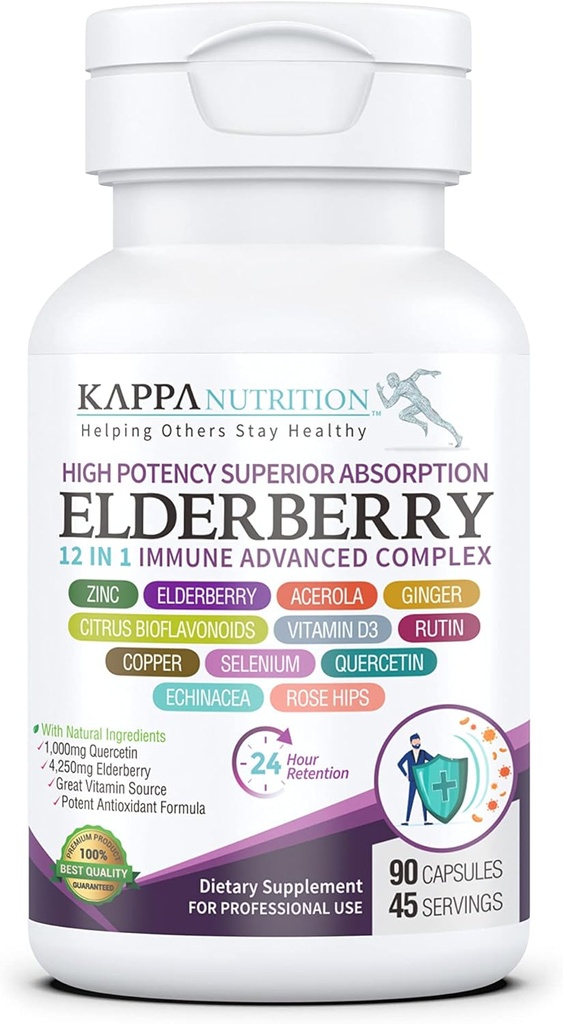 KAPPA NUTRITION Elderberry / 12 in 1 Advanced Complex (90 kapselia).