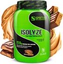 Species Nutrition Isolyze Whey Protein Powder, 100% Whey Isolate för Muscle Building, 27.5g Protein Per Scoop, No Sugar & Low Fat (Chocolate Peanut Butter, 22 portioner)