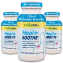 HEAL- N- SOOTHE-yhteistukilisät - Proteolyyttiset entsyymit kuten Bromelain & Papain, Boswellia, Turmeeric & Ginger- edistää proteiinia Ruoansulatuskyky & kehon puolustus hyvinvointi - 90 Count (3 Pack)