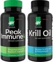 Daiwa Peak Immuuni 4 - Luonnollinen immuunijärjestelmä Booster + Daiwa Krill Oil Omega 3 Krill Oil Kapselit