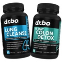 Lung Cleanse & Colon Detox - Herbal Formler för att stödja andningshälsa & tarmrörelser