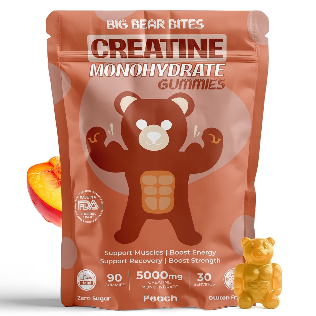 Creatiini Monohydraatti Gummies miesten ja naisten ... 5000 mg Creatiini Gummies per tarjoilu... Sokeri, gluteeniton & Halal ...