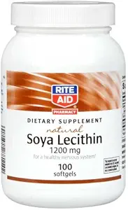 Rite Aid Soya Lesithin, Natural Dietary Supplement, 1200mg 100 ea