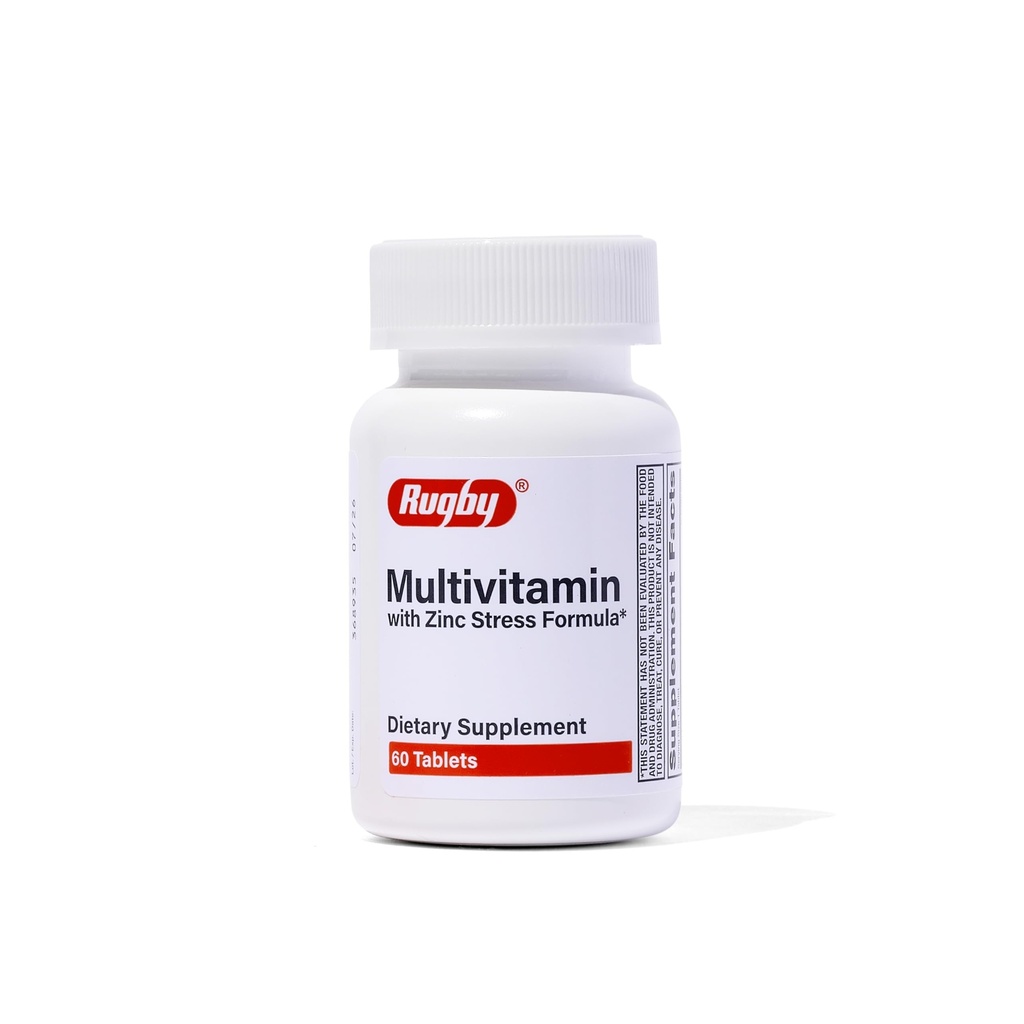 Rugby Multivitamiini sinkki stressi Formula - ruokavalio täydentää - 60 tablettia (1 pakkaus)