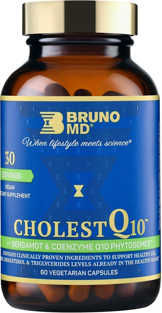 CholestarQ10-lisä, tukee HDL-kolesteroli- ja triglyseriditasoja jo normaalin rajoissa, Curcumin, kliinisesti todistettuja ainesosia, luonnon Cynara Cardunculus, 60 kapselia