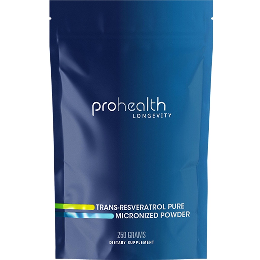ProHealth Longevity Bulk Trans Resveratrol Powder 250 Grams - Pure farmaseuttinen luokka, 1000 mg per Scoop, Superior Imeytyminen ja biologinen hyötyosuus