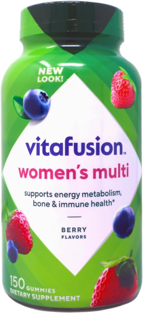 vitafuusio Naiset Päivittäinen Gummy Multivitamiini: C-vitamiinia ja E-vitamiinia, herkullisia Berry Flavors, 150ct (75 päivän tarjonta), America