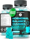 PMS Gummies Hormonal Balance Lisäravinteet naisille - Probioottinen PMS Vitamiinit Kuukautiskramp Relief, Hot Flashs Menopause Support - PMS Relief with Dong Quai, Chasteberry, Black Cohosh & Ashwagandha