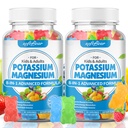 Softbear Sugar Free Potassium Magnesium Gummies for Adults Kids, High Absorption Potassium Supplement Gummies stöder Leg Cramps & Muscle & Immune Health, Delicious Mixed Fruit Flavor 120 Count