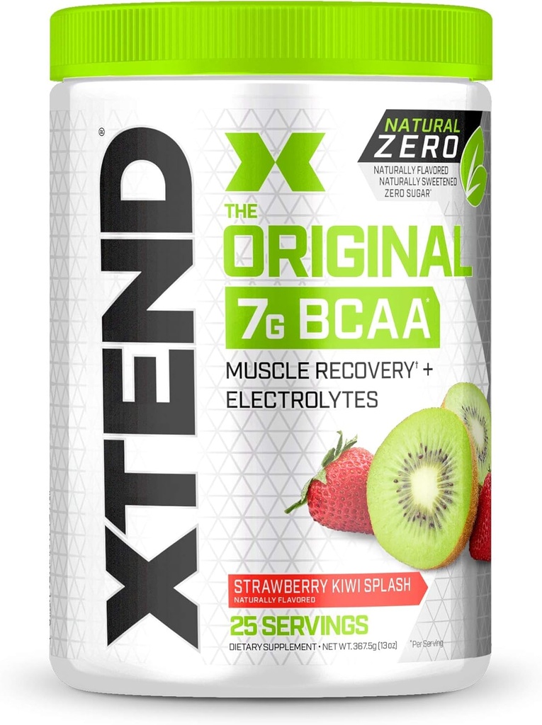 Xtend Natural Zero BCAA Powder Strawberry Kiwi Splash ... vapaa keinotekoisia makeuttajia, makuja ja kemiallisia väriaineita...