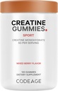 Codeage Creatiini Monohydraatti Gummies Supplement - 5000 mg Creatiini - AstraGin Panax & Astralagus - Sport Gummy - Mixed Berry Flavor - Kettlebellin muoto vitamiinit - Vegan - ei-GMO - 120 Gummies