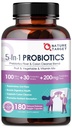 NATURAL TARGET Probiootit naisten-miesten digestiivinen terveys, miesten-naisten probiootti prebiootit, 100 miljardia PMY Gut and Immuno Health, 180 kasviskapselit (90 päivän tarjonta)