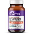 Nya kapitel Calcium Supplement - Bone Strength Organic Calcium med Magnesium, Vitamin D3 + K2, 70 + Spår Mineraler för Benhälsa, Gluten Fri, Lätt att Svälja Slim Tablets - 180 Räkna