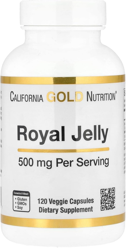 Kalifornia Gold Nutrition Royal Jelly, 500 mg, 120 kasviskapselia