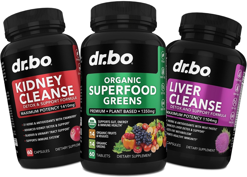 Luomu Superfood Vihreät ja hedelmät Lisäravinteet - Maksa Munuaisten puhdistus Detox Support Supplement - Green Vege Powder Blend Vihannesruoat & Ohje Korjaa munuaiset, virtsarakon valvonta & virtsateiden terveys