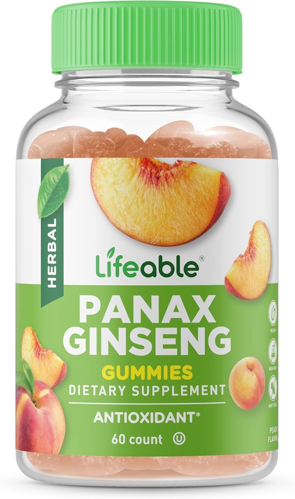 Lifeable Panax Ginseng Supplement ... Great Makeing Ginseng Supplements... Panax Ginseng Extract... Ginseng Gummies for Women, Men, Aikuinen 90 Gummies