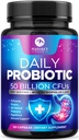 Probiotika 60 miljarder CFU - 10 stammar + Digestive Enzymes & Prebiotika - Bästa probiotikum för kvinnor och män, stöder immun, tarmhälsa, yrkesmässig förstoppning, Diarré, Gas & Bloating - 120 kapslar