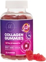 Collagen Peptides Gummies 2500 mcg Biotin - Hydrolysed proteiini tyyppi I & III Multi Collagen täydentää C-vitamiinia & Sinkki - Tuki hiukset, iho, kynnet, maukas Pomegranaatti maku - 120 Gummies